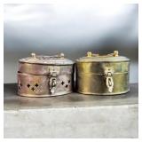 VTG Pair Brass Cricket Boxes