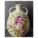 Floral Stellmacher Teplitz Amphora Vase