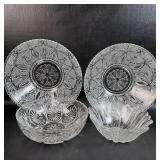 2  Federal Glass Heritage Pattern Bowls w/ 2
