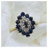 SZ. 6, 10K YELLOW GOLD .10 CWT DIAMOND .80