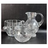 Crystal Collection Pitcher/ Sugar Bowl/ Open Bowl