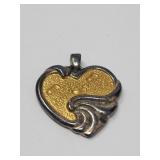 Gorham Sterling Silver Pendant Footprints on my