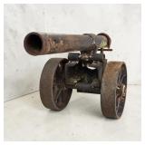 CAST IRON DISPLAY CANNON 32' LONG 14' TALL 8'