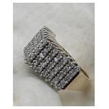10K 65 DIAMOND 2CTW SZ 8.25 RING 7.3G