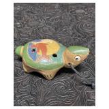 HANDCRAFTED CLAY TURTLE OCARINA VESSEL FLUTE