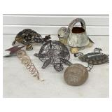 Garden Decor, Ceramic Turtle Watering Can , Wire