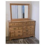 Vintage Maple Dresser & Mirror