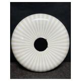 LARGE VINTAGE PEACHY/TAN STRIPED GLASS LIGHT