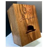 Frank Sinatra Cigar Box Wooden Fedora Logo