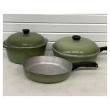 5 PCS. VINTAGE CLUB COOKWARE AVACO GREEN