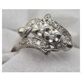 14K White Gold & Diamond Ladies