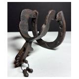 Cast Iron Door Knocker Spurs & Horseshoe, Rowel