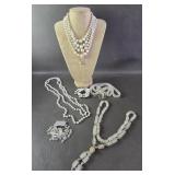 18k Gold Plated & Faux Pearl Costume Jewelry +