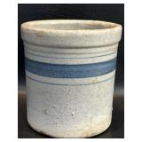 Antique Salt Glaze 5 1/4 Inch Crock w/ Rounded