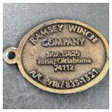 Ramsey Winch Co Tulsa OK Key FOB Brass ?