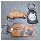 VTG Leather Key FOBï¿½s VW/ Suzuki/ PeaceThe