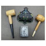 Marked Cob Pipes & Matchbox Holders