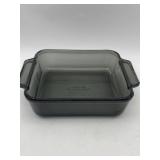 VINTAGE ANCHOR HOCKING 2 QT. SMOKEY GLASS BAKING