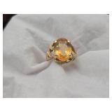 14K Gold & Citrine Ladies' Ring 6.7g