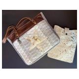 Myra Bag Hair On Hide Leather Textile Gilt Foil