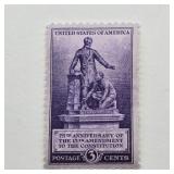 13TH AMENDMENT UNITED STATES 3 CENT STAMP