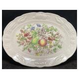 LARGE CERAMIC SERVING PLATTER FRUIT & VEGETABLE