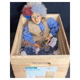 KITCHEN WITCH PORCELAIN DOLL IN A CRATE KASMA