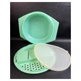 VTG  Jade Green Tupperware Cheese Grater Slicer