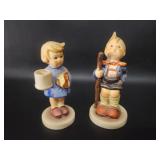 Hummel Figurines Little Hiker & Girl With Nosegay