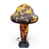 Large Galle Cameo Style Art Glass Table Lamp