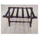 Folding Luggage Rack, Mahogany Finish