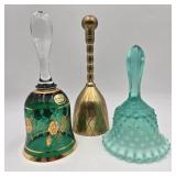 Vintage Handbell Trio w/ Bohemia & Hobnail