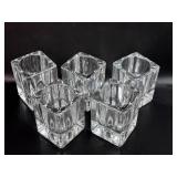 5 Dual Purpose Crystal Candle Holders for Votive