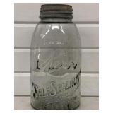 ANTIQUE KERR SELF-SEALING MASON JAR W/ GLASS