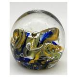 Mdina Glass Hand Blown Art Paperweight Malta