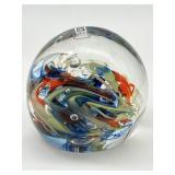 Mdina Glass Hand Blown Art Paperweight Malta
