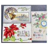 3 Antique Christmas Postcards 2 Tucks & 1 Dresden