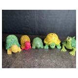 5 CERAMIC TURTLE BANKS INCLUDING LEFTON CHINA &