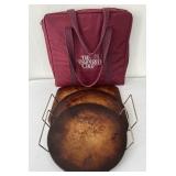 Pampered Chef Stoneware Baking Stones & Carrying