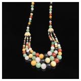 Multi-Gemstone Graduated Beaded Necklace, Quartz,