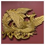 4x6 Foot Golden Chinese Phoenix Wall Hanging,