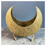 Brass Crescent Moon Container