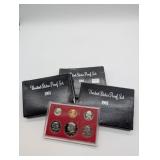 3- 1981 US MINT PROOF COIN SETS