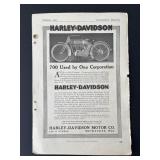 1913 Harley Davidson Motorcycle Ad Antique