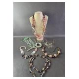 Handcrafted Beaded Jewelry Carved Elephant +