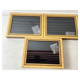 3 Brand New Marquetry Display Cases , Velvet