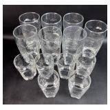 7 Libbey Chivalry Clear Flat Ice Tea Tumblers & 6