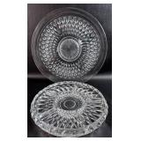 Heavy Glass Serving Tray & Divided Tray