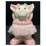PINK PIG BALLERINA COOKIE JAR