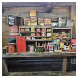 Vintage Automotive Hardware & Tins w/ Flare Box